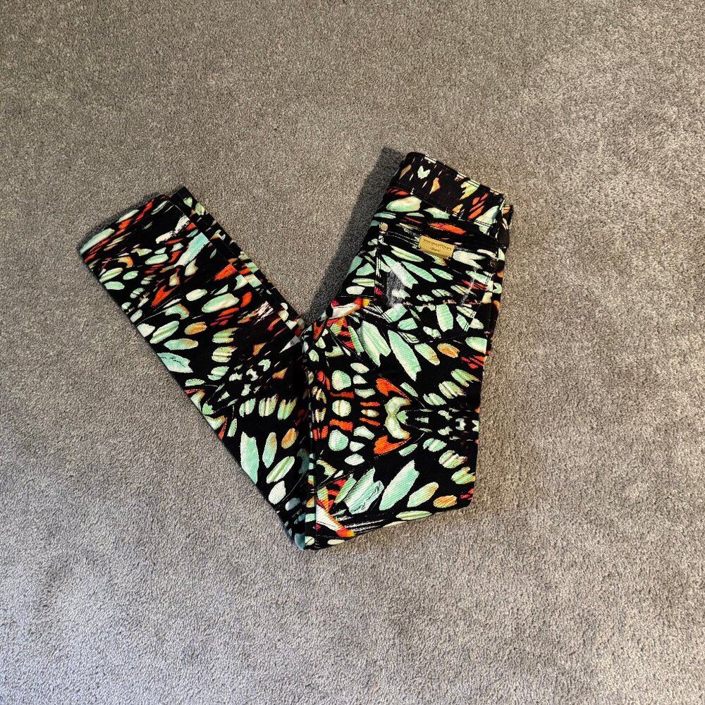 Morena Rosa Andreia Brazilian Colorful Low Rise Skinny Jeans Size 26 (26x31) NWT